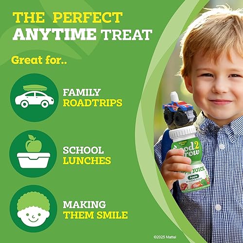 Miniatura 3 de good2grow Jugo de manzana - Bebidas 100% de jugo para niños, jugo de fruta sin azúcar añadido, botellas de jugo de 6 onzas líquidas con tapas de