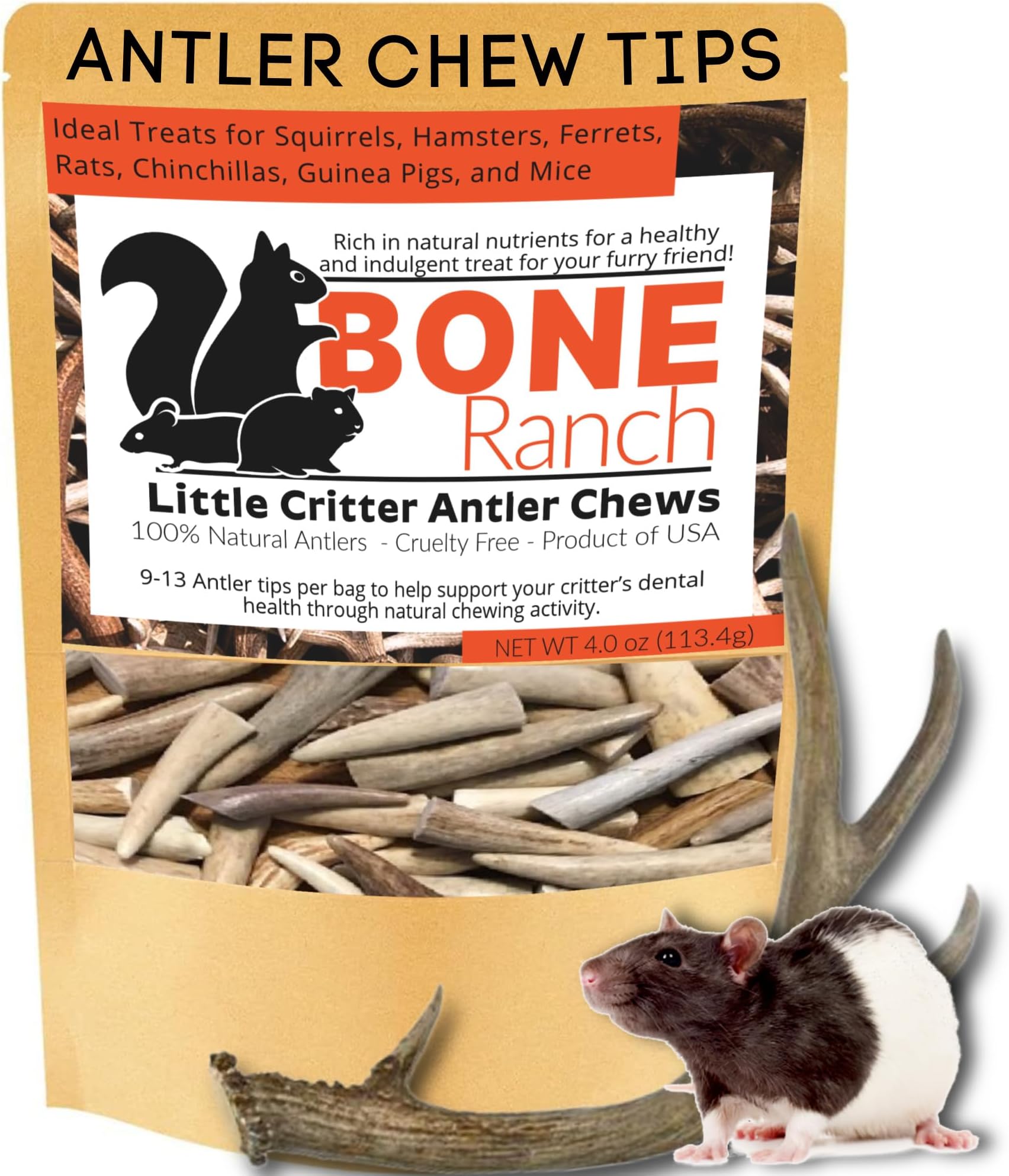 Bone Ranch Little Critters Antlers Chews, Long Lasting