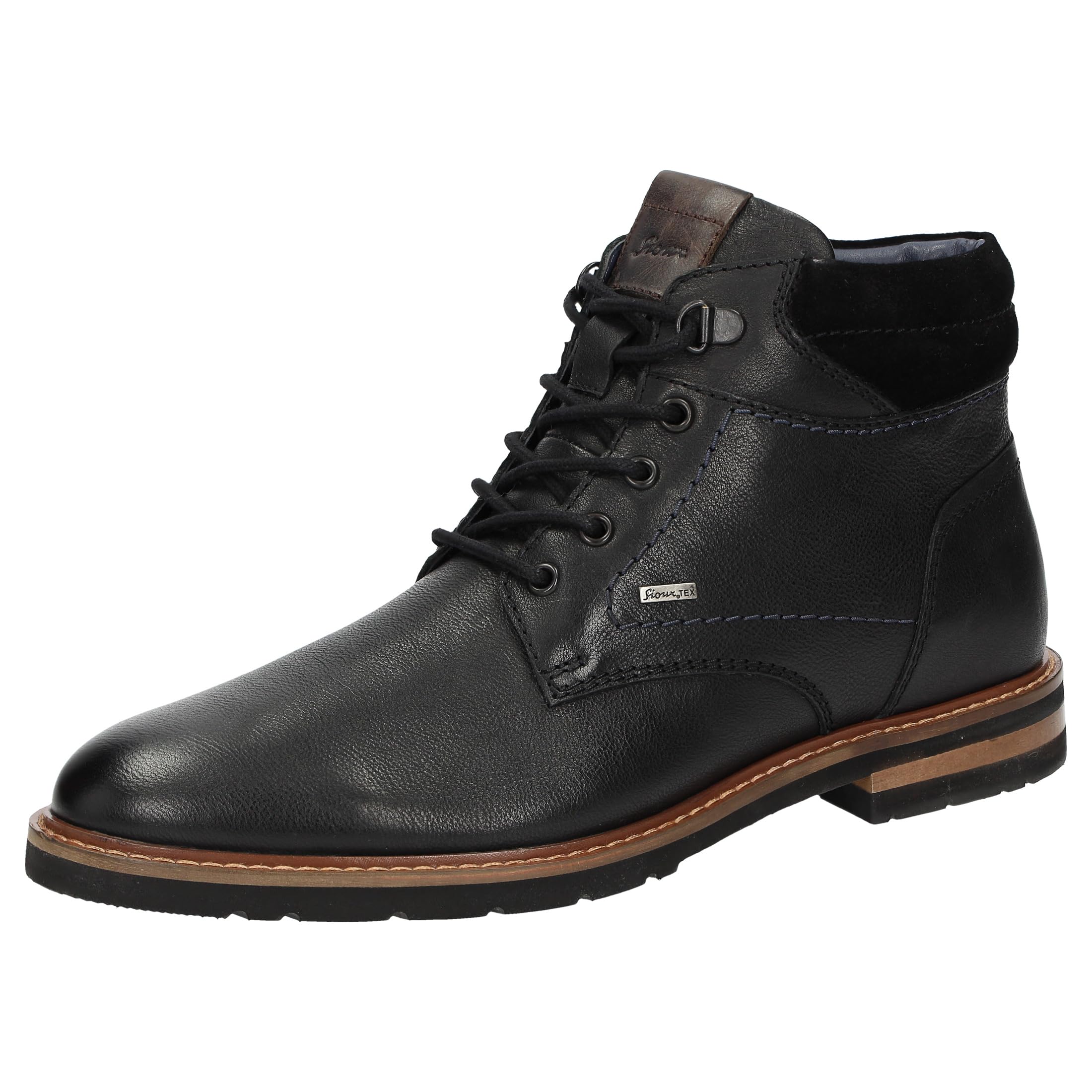 Sioux Rostolo-701-Tex, Oxford Men's Dish, Schwarz, 45.5 EU, Black, 11.5 UK