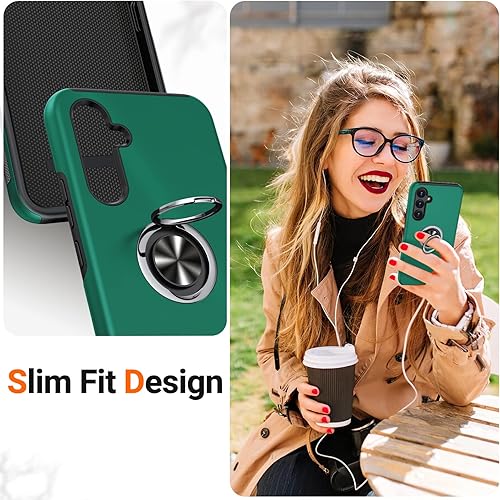 Miniatura 7 de JAME Funda para Samsung Galaxy A54 5G, Samsung A54 5G con protector de pantalla, funda delgada y suave para A54 5G con soporte de anillo, funda de