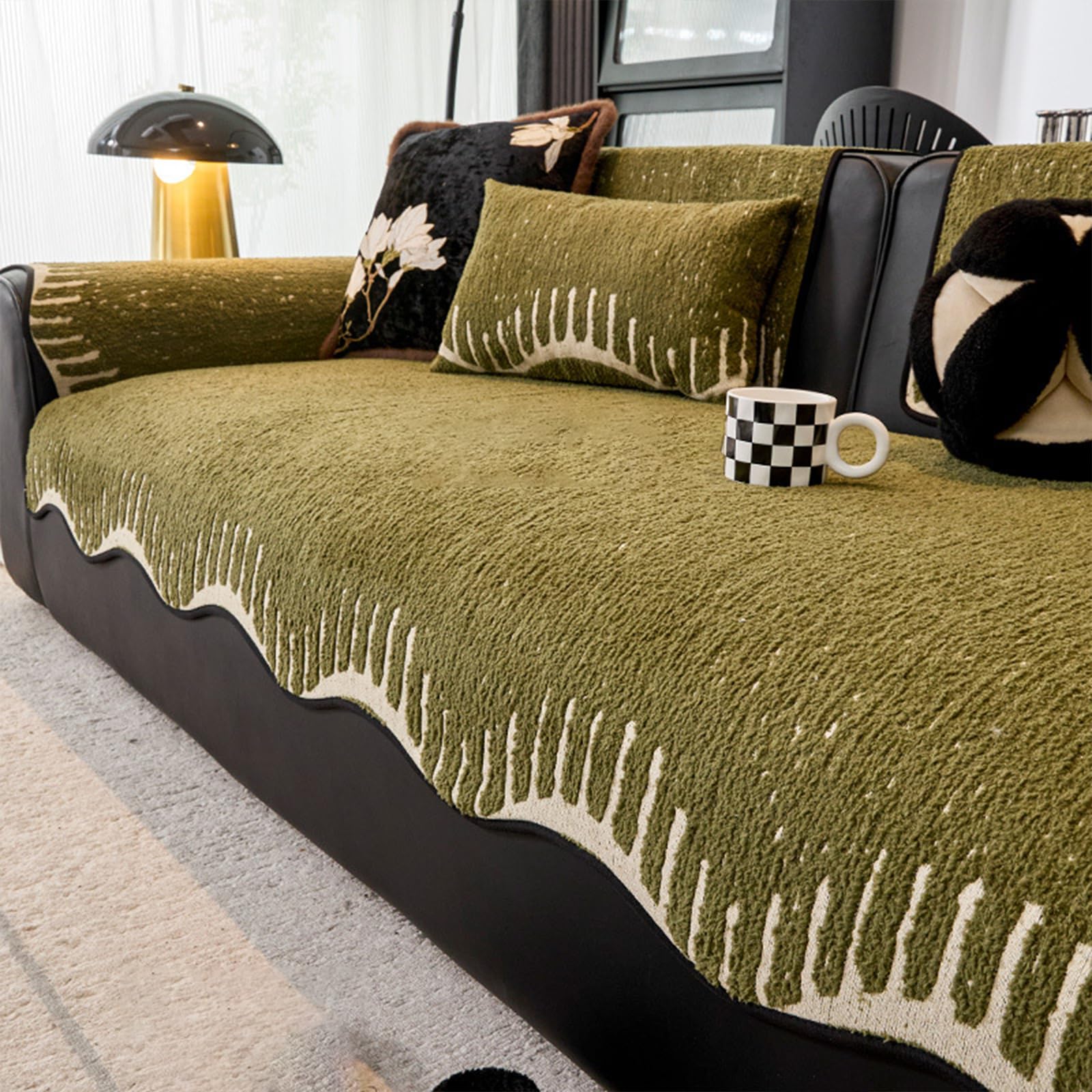 Housse de canapé velours coton 70x70 protecteur épais chic