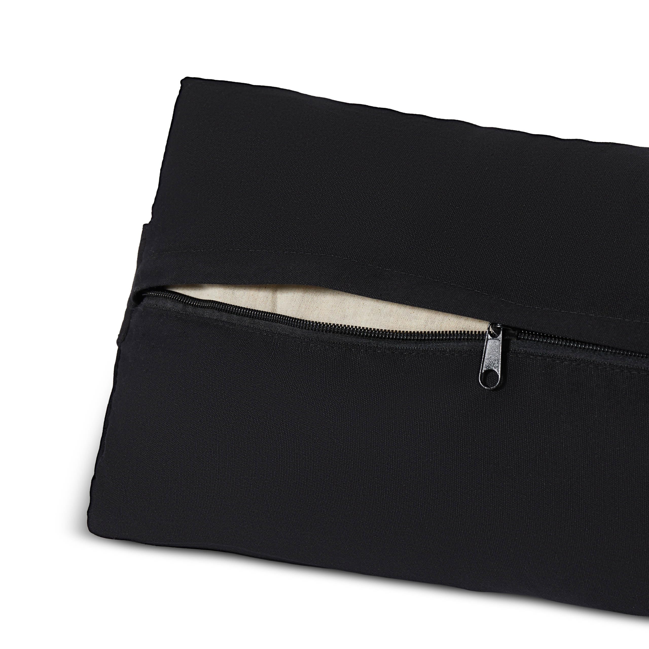 #DoYourYoga Yogabolster Rectangular Paravati con Cáscaras de Trigo Sarraceno o Espelta Orgánica - Cojín de Meditación, Yin Yoga & Pilates - Funda Lavable de Algodón 100% - 67 x 13 cm