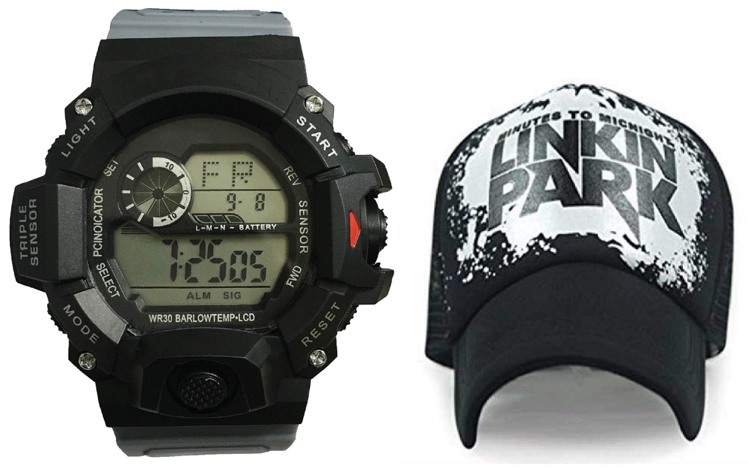 ZUPERIA Digital Black Dial Grey Strap Watch (GreyBlack) (B08FGB2Q6R) Amazon Price History, Amazon Price Tracker