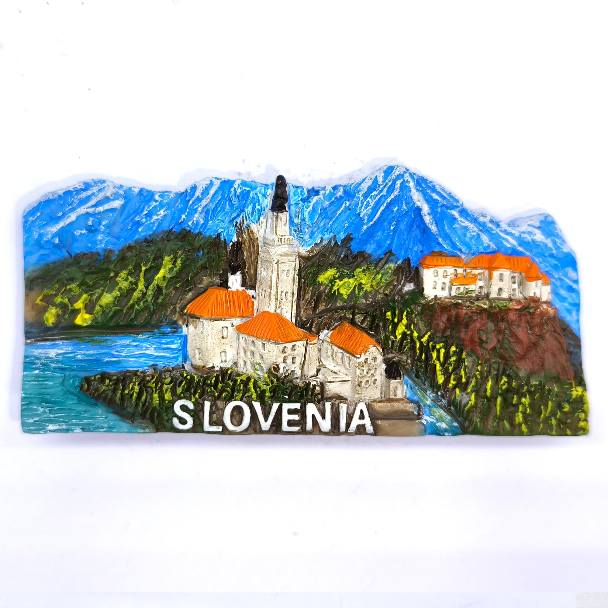 Athens Greece Souvenir Refrigerator Magnet, Parthenon and Caryatids Design, 3D Resin (Slovenia) — image 1
