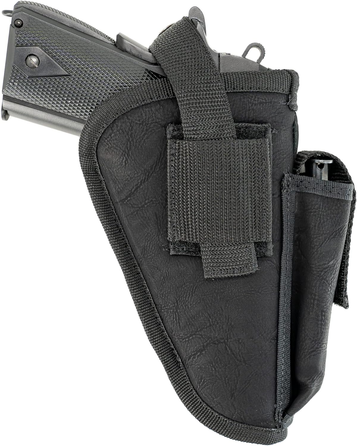 Maxx Carry Dual OWB Thumb Break Gun Belt Holster & IWB CCW for Taurus 1911 Full-Size 5-inch Barrel | Colt 1911 | Kimber 1911 | Ruger SR1911 and Other 5" 1911 Pistols. Ambidextrous with Mag Pouch.
