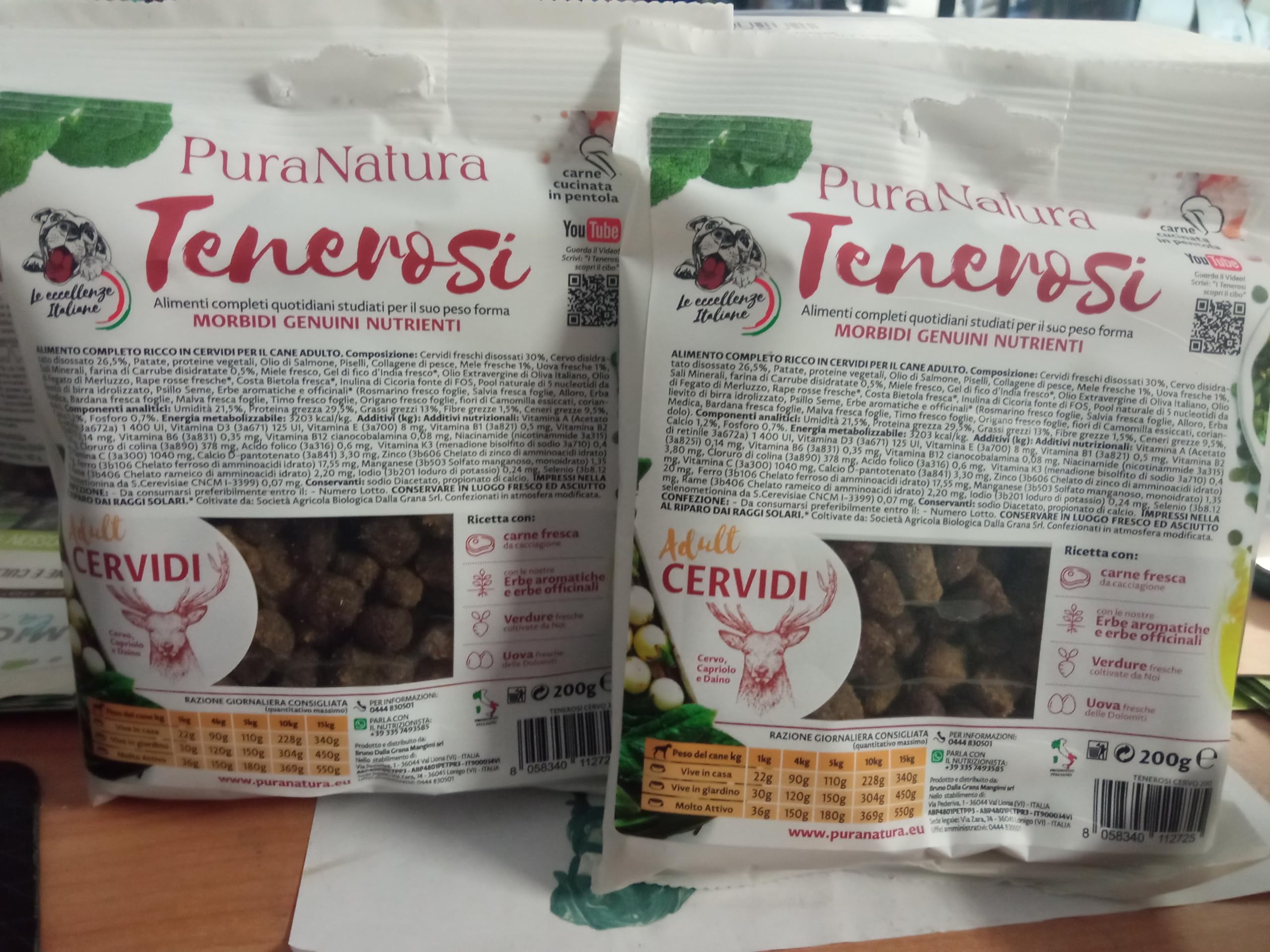 Nuovo Pura Natura – snack premietti Tenerosi con Cervo 200gr. Set n.2 pezzi