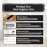 Vista 10 de Decor Grates AJH414-RB Oriental Floor Register, 4x14 Inches, Rubbed Bronze Finish bronce (Rubbed Bronze Finish)