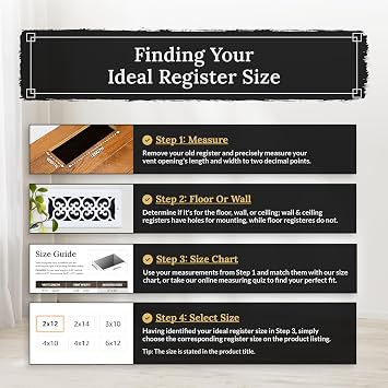 Decor Grates 4-Inch by 10-Inch Scroll Floor Register, braun, SPH410, 29.21 x 13.97 x 3.51 cm