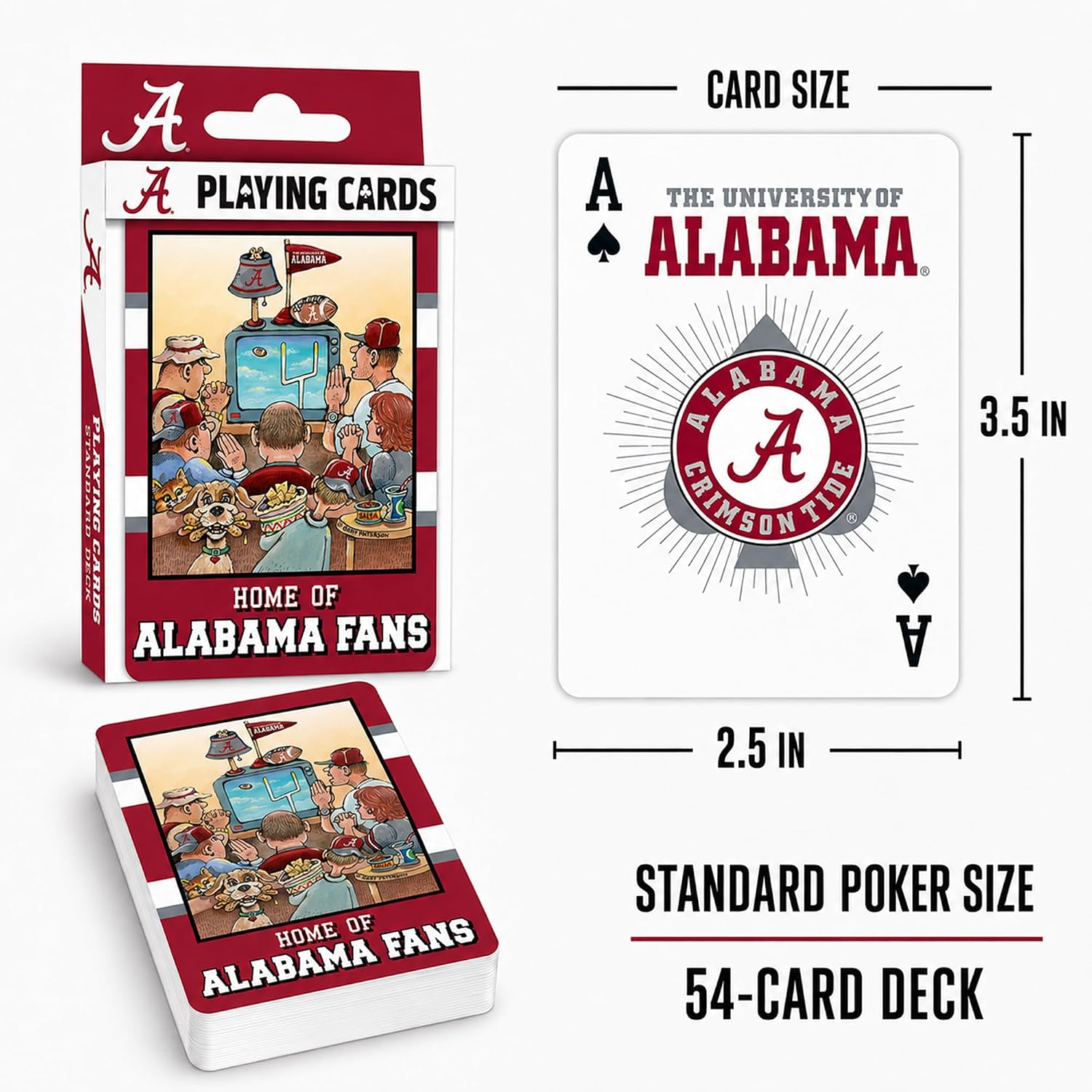 Masterpieces Alabama Playing Cards - Crimson Tide Fan Deck