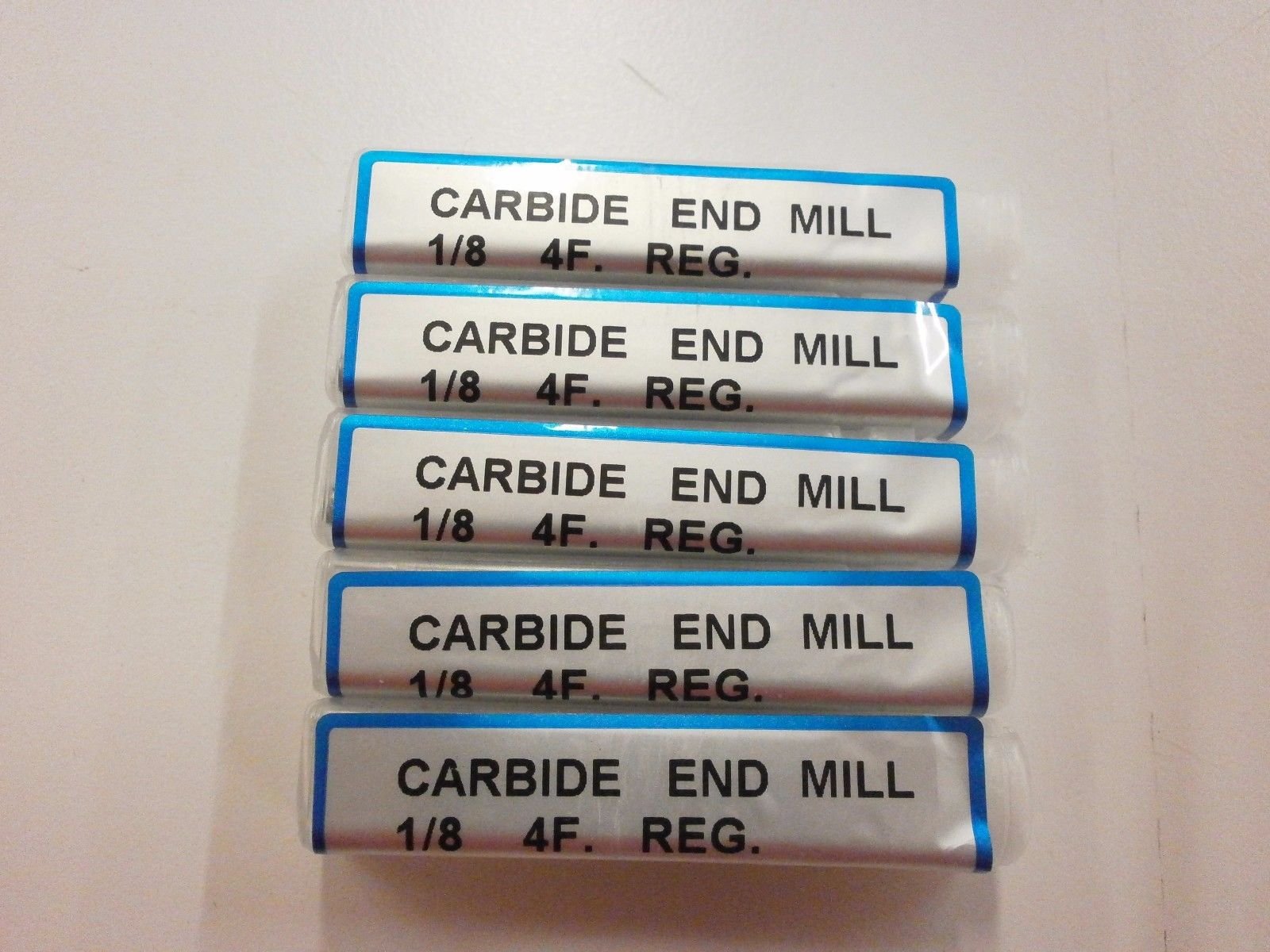 5pc) 1/8" YG1 Generic Solid Carbide End Mill TiAlN Coated .125 YG-1 4 Flute Endmill