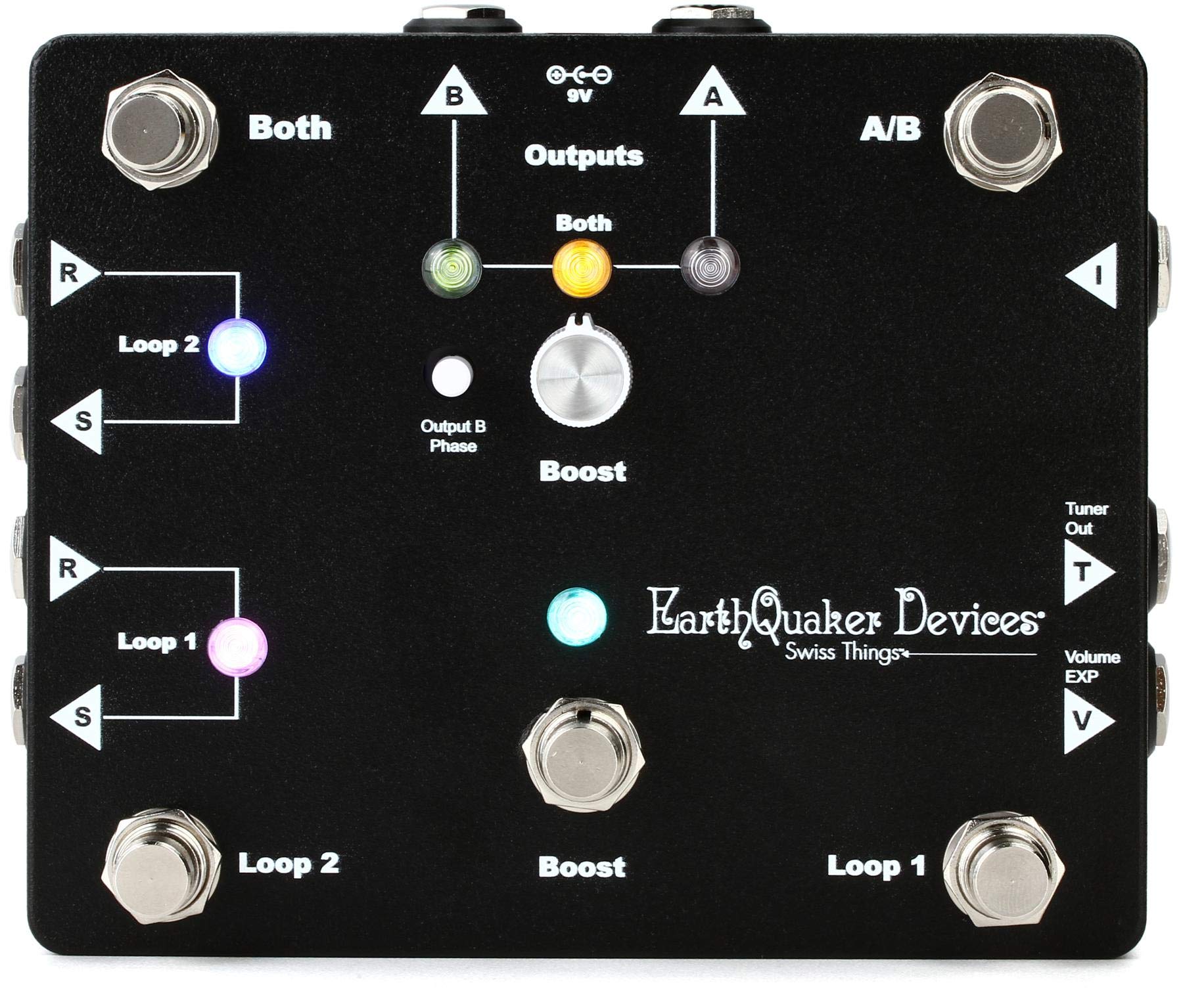 EarthQuaker Devices Swiss Things - Reconciliador de pedalera con efectos de guitarra