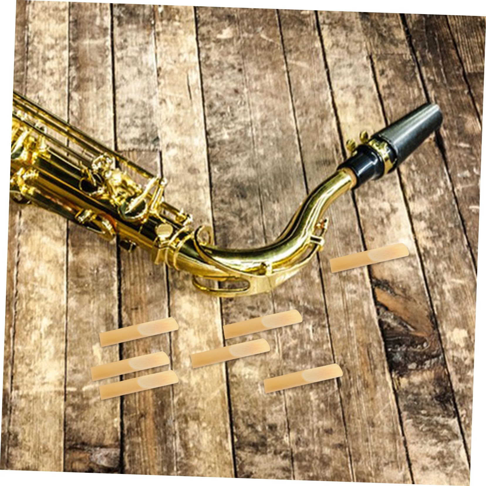 HEMOTON 50 Pcs caña de saxofón cañas de saxofón alto 1,5 cañas de saxofón cañas de clarinete caña eb Accesorios de saxofón Accesorios saxofón caña para principiantes fuerza 1.5 cañas Junco
