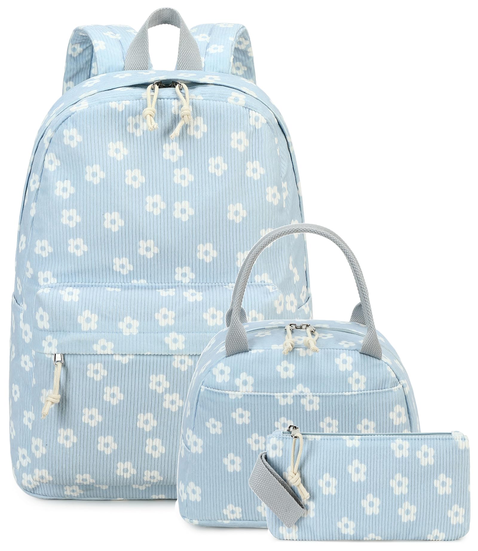 BluboonSchool Backpack Teens Girls Boys Kids School Book Bags with Lunch Box Pencil Bag
