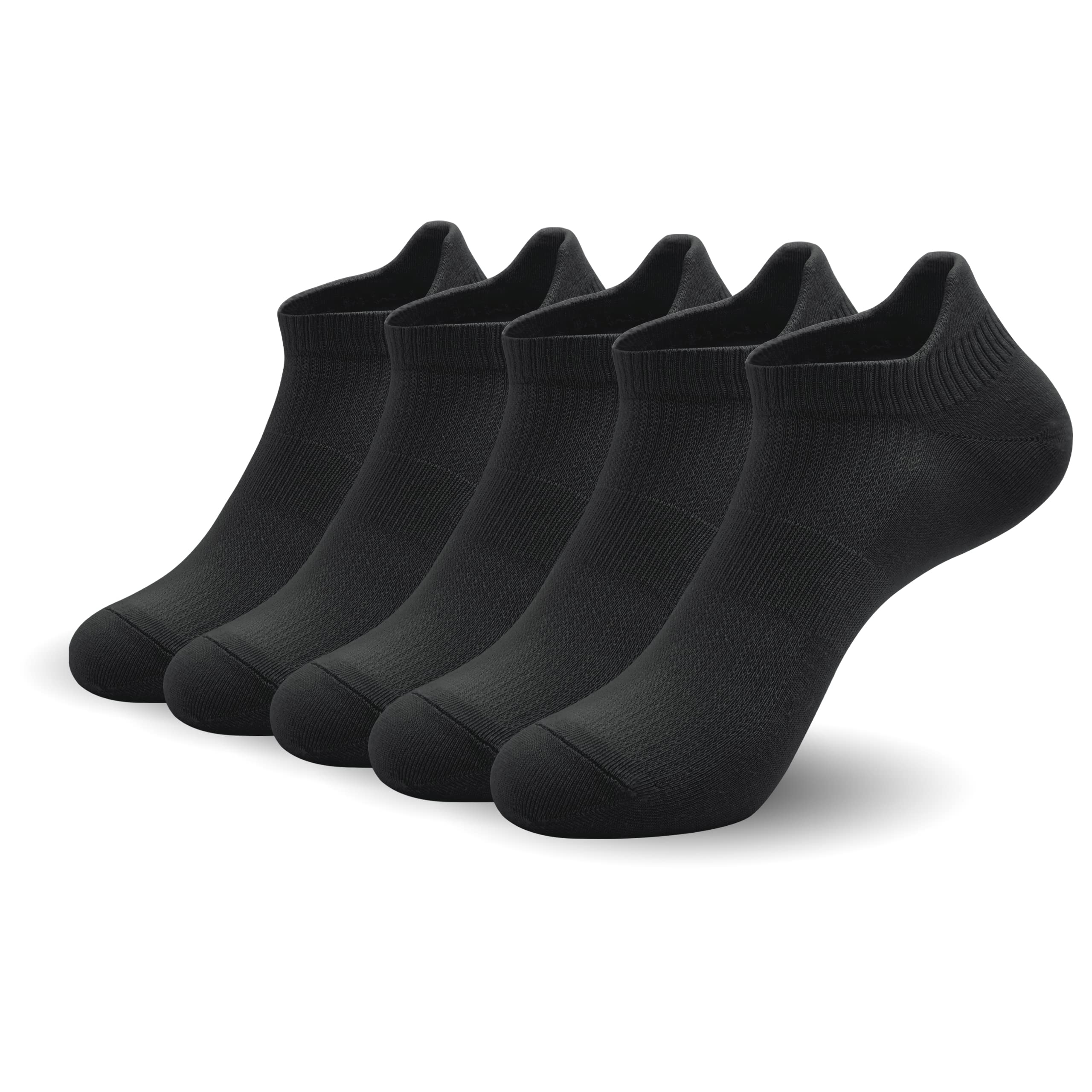 SERISIMPLE Bamboo Women Breathable No Show Sock Air Mesh Low Cut Sneaker Socks Arch Support Non Slip 5 Pairs