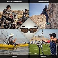 Vista 2 de Lentes de sol polarizados intercambiables para motocicleta, irrompibles, UV400, TR90, con 5 lentes intercambiables para hombres y mujeres, correr
