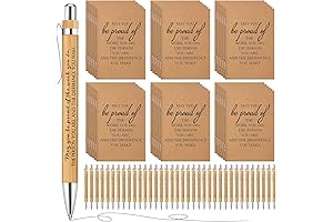 Teacher Appreciation Gift Set: Bamboo Pens and Notebooks (72 Pack)