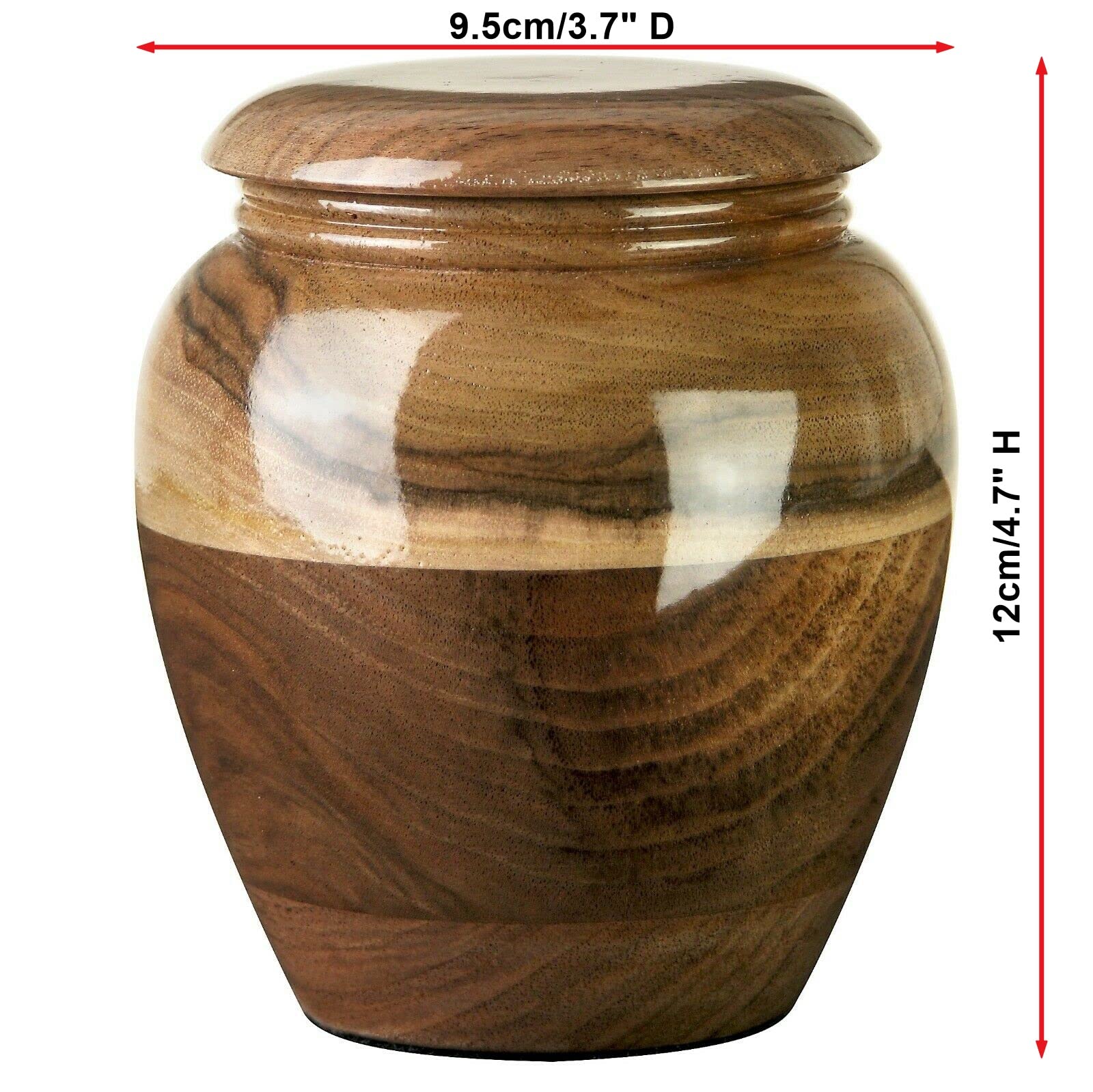 Ashe - Juego de 2, 3, 4, 5, 6, urnas de madera de recuerdo, caja de recuerdos, urnas, recuerdos (4 recuerdos)