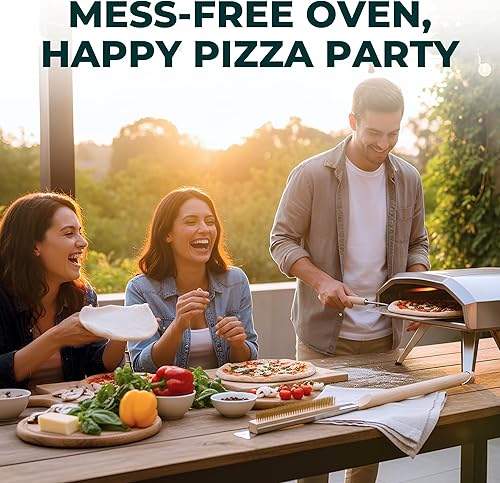 Miniatura 8 de Urban Whisk - Cepillo para horno de pizza de 22 pulgadas con raspador – Cepillo de pizza resistente al calor para horno de pizza con cerdas de acero