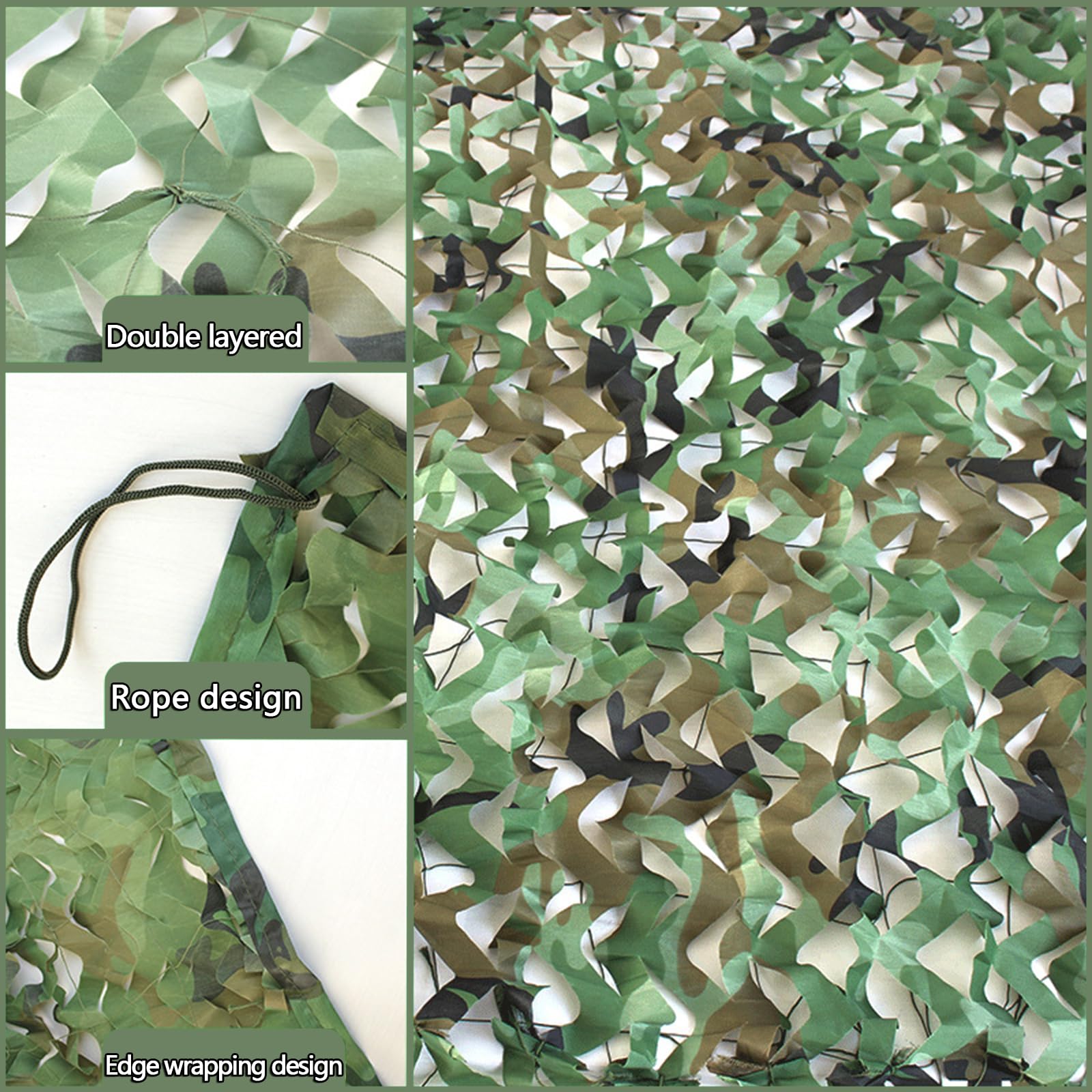 Tarnnetz Camouflage Netz Jagd,Outdoor Armee Militär Tarn Dekorationen für Gartenzaun,Woodland,Wildcampen,Waldlandschaft,Autodeckung,Sonnenschutz Camping Sichtschutz Netz
