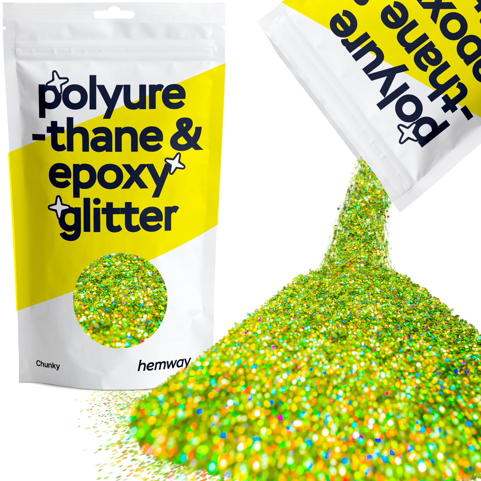 Hemway Resin Glitter Bronze Brown 100g Super Chunky | Polyurethane & Epoxy Glitter for Resin Crafts, Tumblers, Coasters, Floor & Table Art — view 141