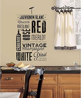 RoomMates RMK2649SCS Wine Lovers Peel and Stick Wall Decals , Black