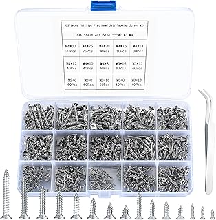 595 Pcs M2 M3 M4 Cross Flat Head Self-Tapping...,