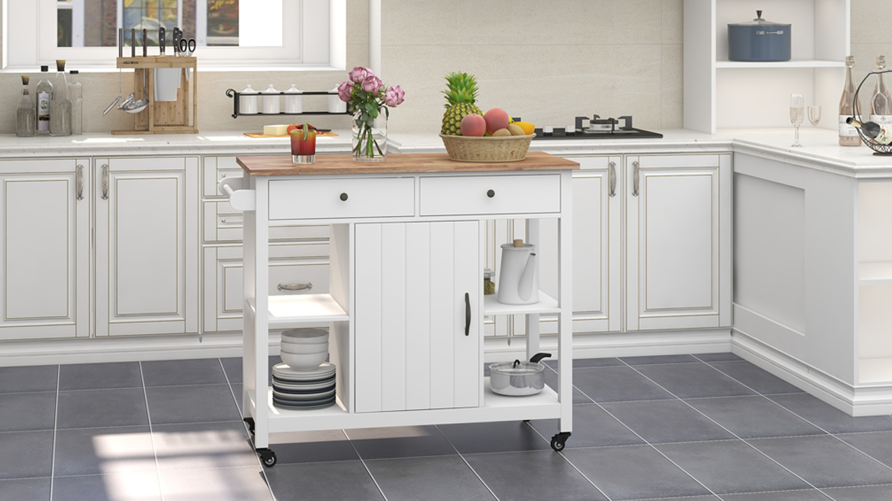 コンラン卿のキッチンKITCHENS : THE HUB OF THE  2050mm-2680mm Extendable Black Kitchen lsland with