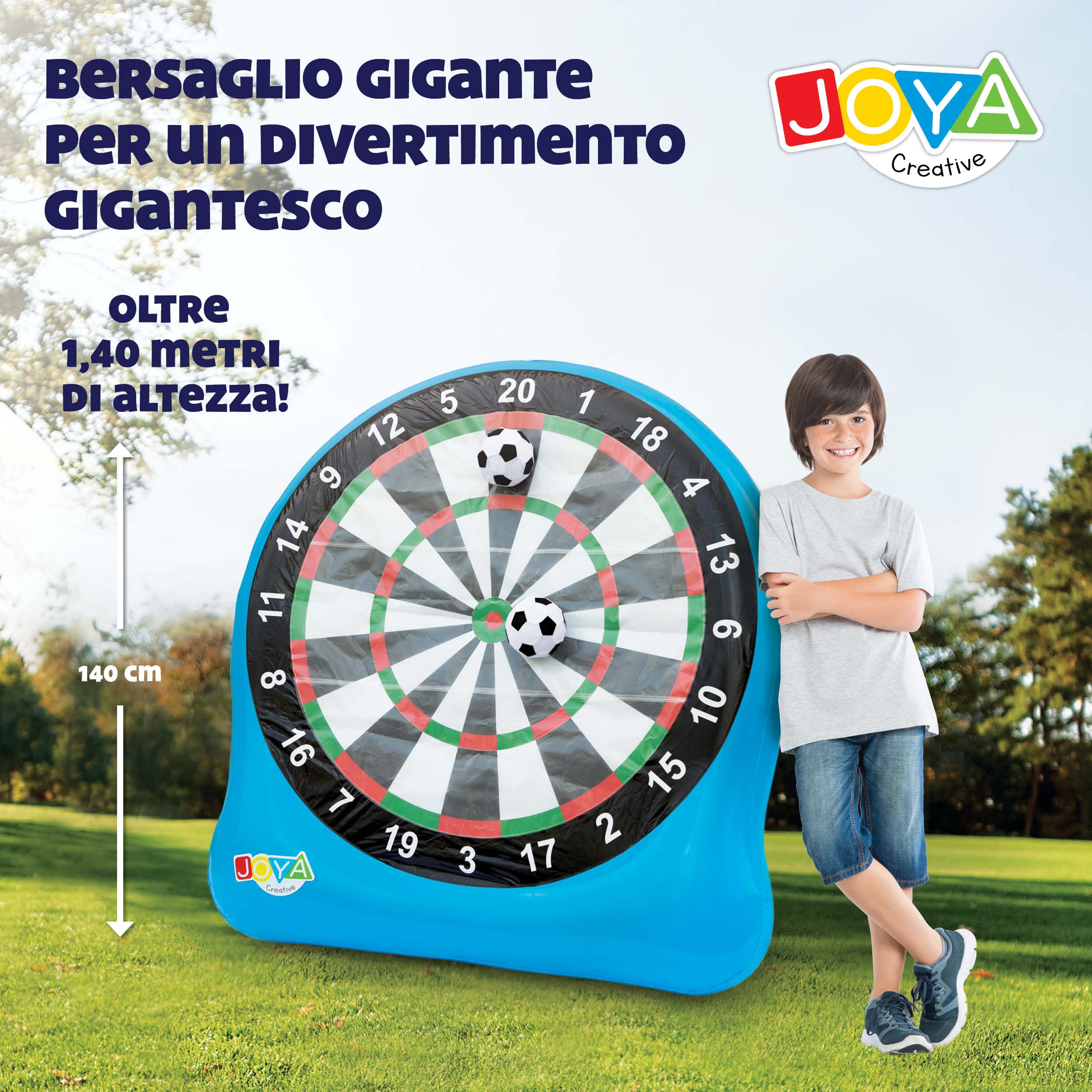 Freccette gonfiabili XXL, set di freccette da calcio per esterni, freccette XXL per giardino, con 3 palline e set di riparazione, ideali per feste in giardino, eventi e riunioni di
