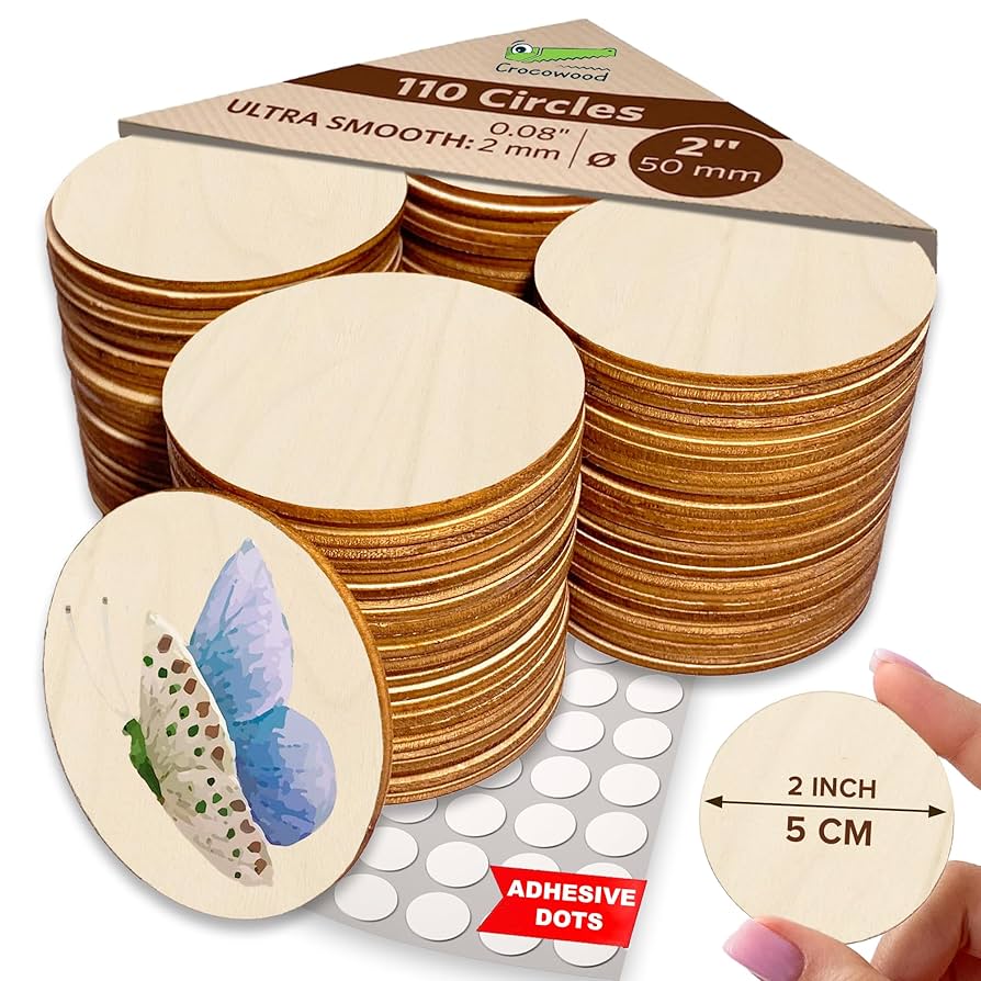 5pcs, 12-inch Wooden Round Crafts, Blank Wood Circles, DIY Wood Blanks, Door Signs, Paintings, Easter Mother's Day Crafts, Home Decorations, Halloween