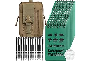 Gueevin 25 Pcs Waterproof Notebook and Pen Kit