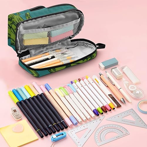 Miniatura 5 de Estuche para lápices de pingüino de gran capacidad con compartimento, organizador de papelería con forma de mochila escolar para estudiantes,