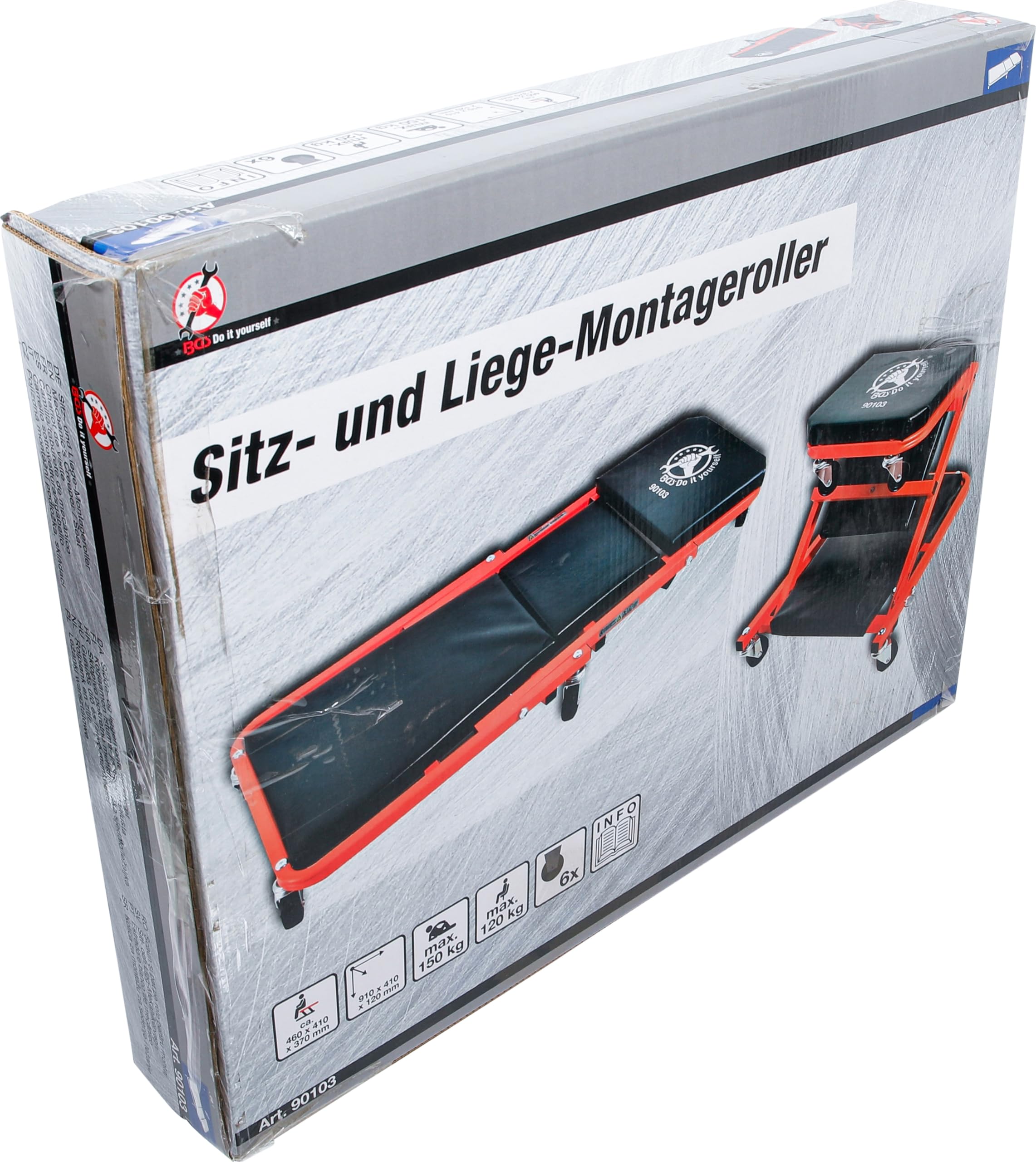 BGS Diy 90103 | Sitz- und Liege-Montageroller