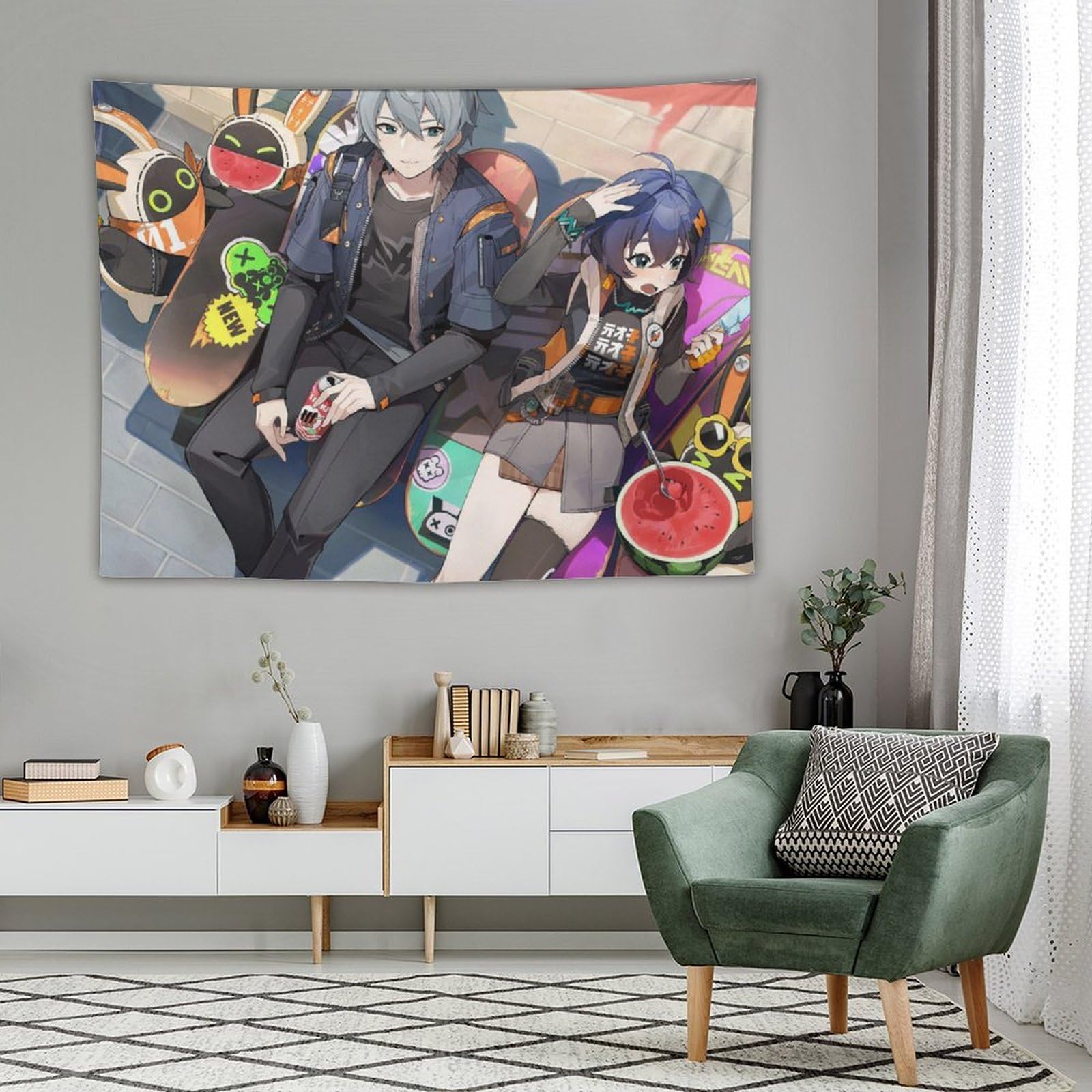 絵画デザイン・タペストリー 楽天市場】タペストリー インテリア 壁掛け 和風 浮世絵 背景 壁 吊り