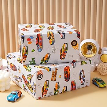 WERNNSAI Baby Wrapping Paper - 1 Roll 43cm X 10m Kids Wrapping Paper Reversible Animal Babies Wrapping Paper Decoration Cute Bear Wrapping Paper New Baby Footprints Baby Shower Newborn Birthday