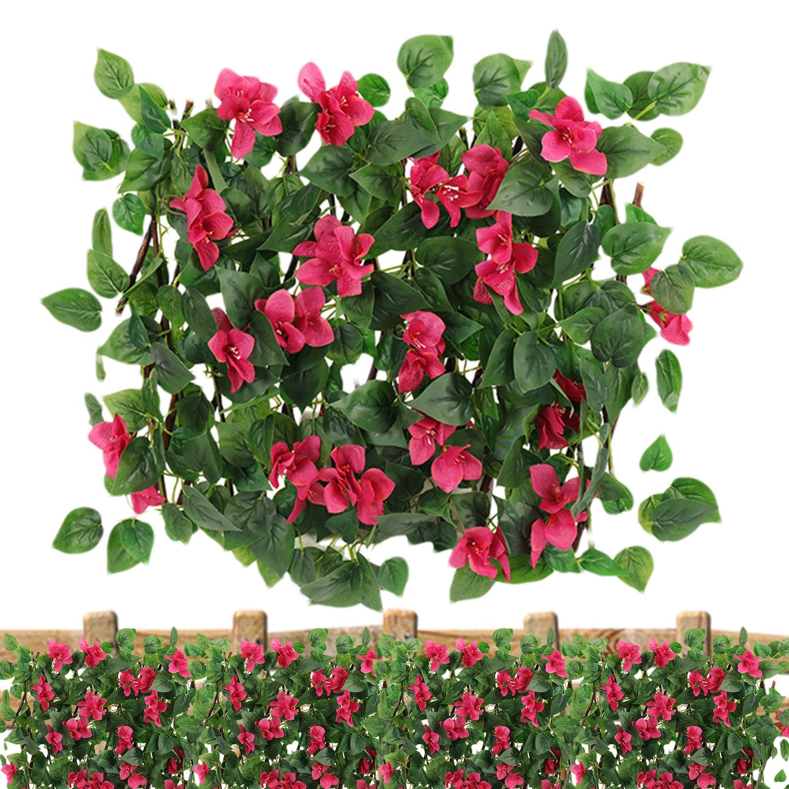 Artificial Ivy Fence Screening, Garden Screening Privacy Hedge Screen Expanding Trellis, Expandable Faux for Garden, Balcony, Panels Tacery, Privacy Fence Screen Artificial Hedge Screening