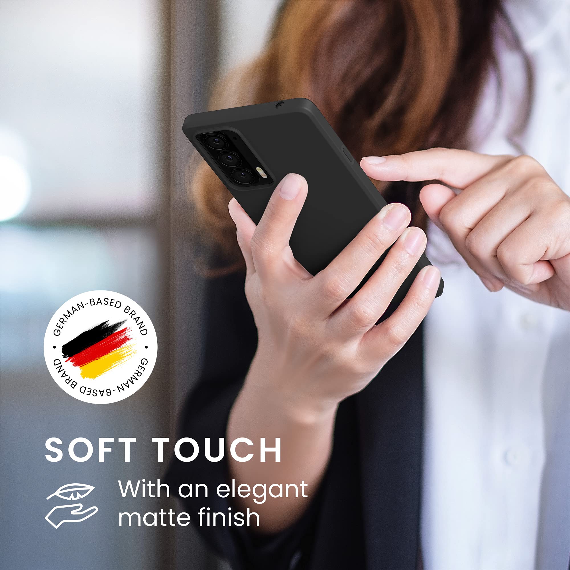 kwmobile Custodia Compatibile con Motorola Edge Plus/Edge+ Cover - Back Case per Smartphone in Silicone TPU - Protezione Gommata - nero matt