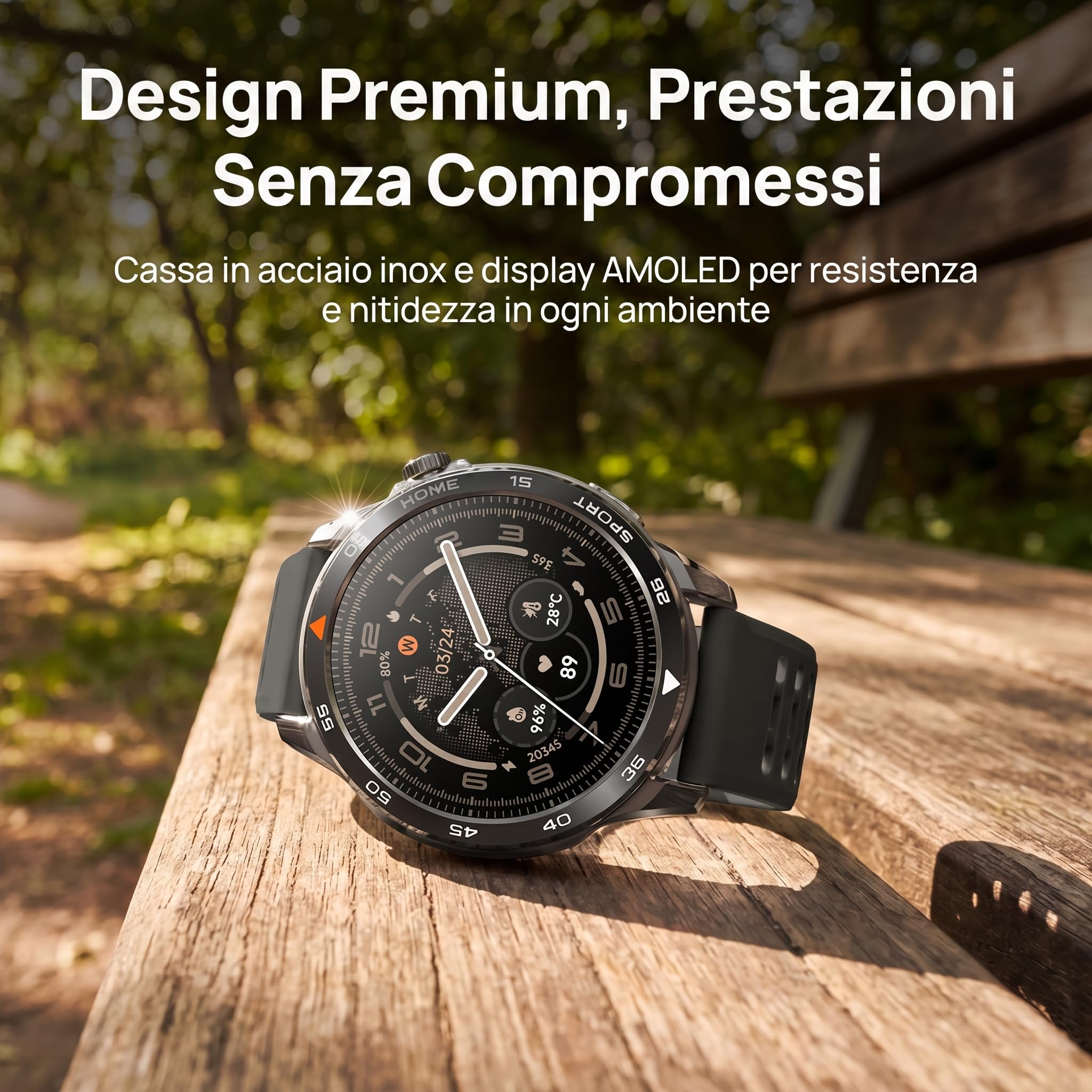 Mibro GS Pro2 Smartwatch Running - AMOLED 1.43” con GPS Dual Band - Coach Intelligente, Analisi Completa della Corsa, resistenza 5ATM, 20 Giorni Autonomia, Orologio Sportivo per Padel, Grigio Scuro