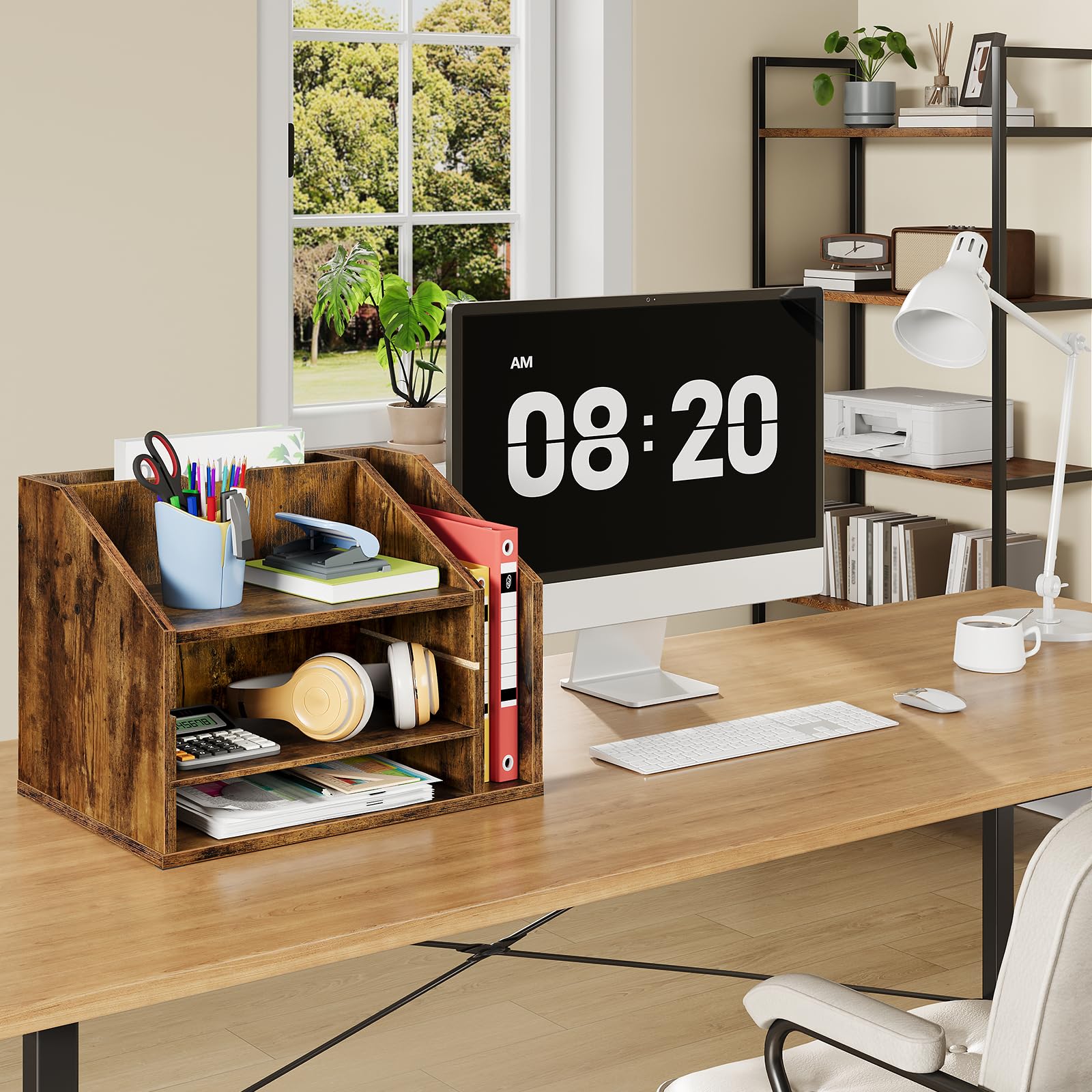 CHOEZON Organisateur de Bureau en Bois DMWJ04FG