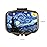 Dynippy Pill Case Pill Box with Mirror Retro Pocket 2 Compartment Medicine Case Vitamin Pill Organizer for Pocket Purse and Travel (A-Van Gogh The Starry Night)