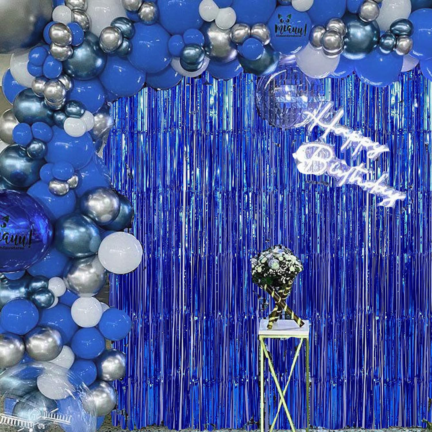 Maicaiffe 'On Cloud 9' Wirbel-Dekorationen – 12 Stück Glitzernde Spiralen Für 9. Geburtstag, Deckenschmuck, Bunt
