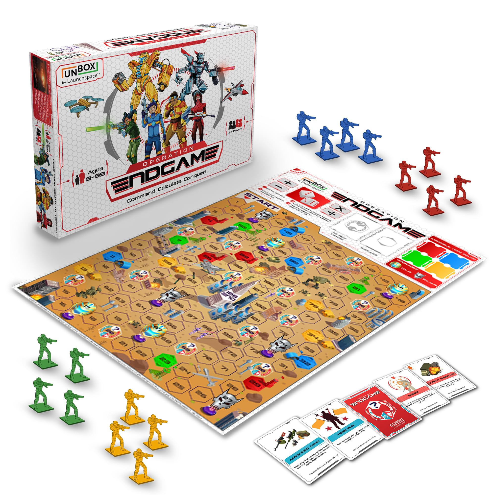 UNBOX Operation: Endgame - AI-Themed Sci-Fi Strategy Board Game for Ages 10+ | Fun for Kids, Teens, Adults & Families | 2-4 Players | Premium Wooden Components | Endless Replayability & Skill-Building (B0DCT2LRLG) Amazon Price History, Amazon Price Tracker