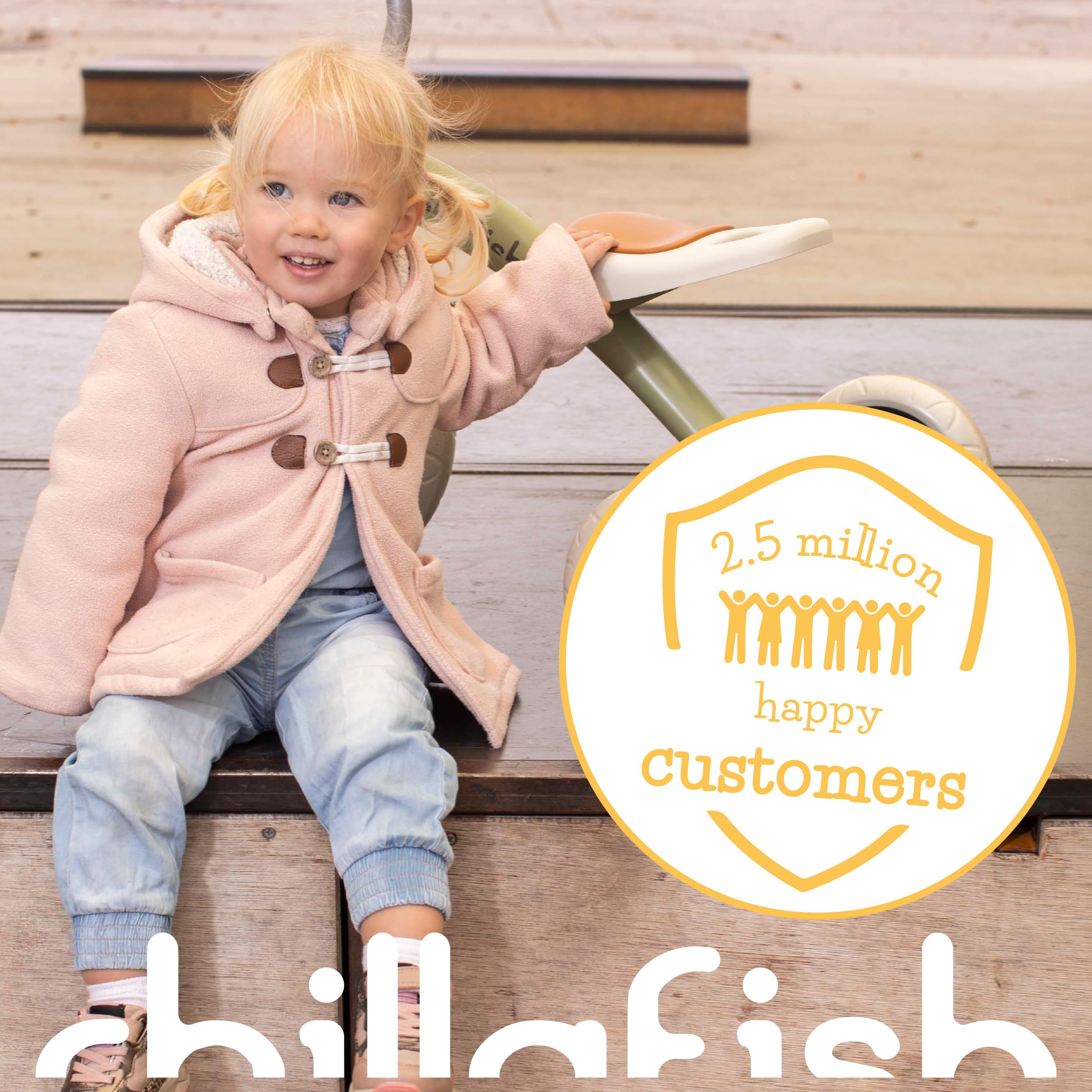 Chillafish Ziggi Dreirad für Kleinkinder – Robustes und sicheres Kinderfahrzeug für motorische Entwicklung, Outdoor-Abenteuer und spielerisches Lernen CPZG01OLI