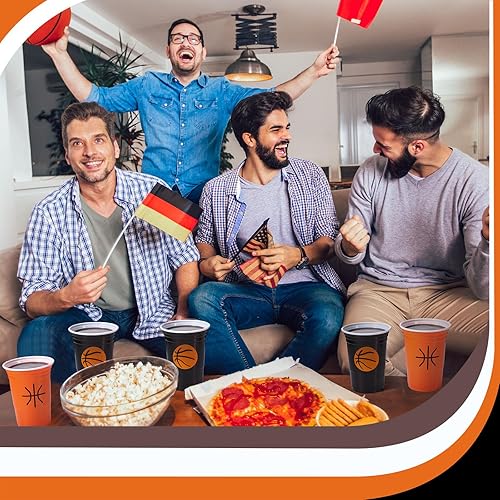 Miniatura 4 de Zhehao Paquete de 60 vasos de plástico a granel de 16 onzas desechables de material plástico de polipropileno de dos estilos y tazas temáticas de