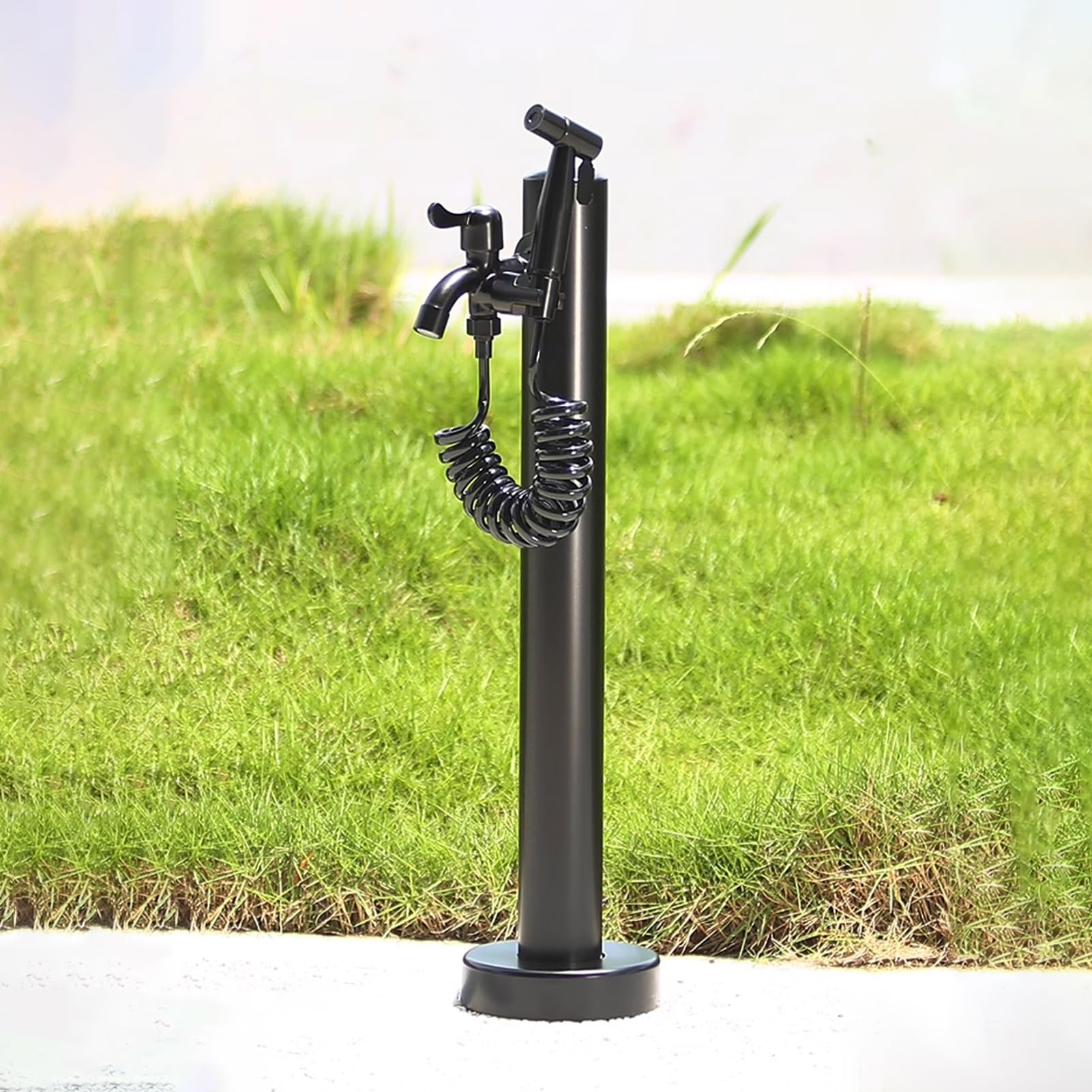 ZYCHSJXA Stainless Steel Garden Hose Faucet - Independent Outdoor Irrigation Tap Ideal for Gardens and Patios Watering Solution Rust-Resistant Design.