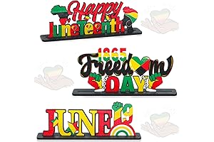 Juneteenth Decorative Centerpiece Sign Trio, Celebrating African American Freedom