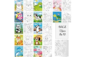 Ctosree Cute Animals Pictures to Canvas Painting (12 Pack)
