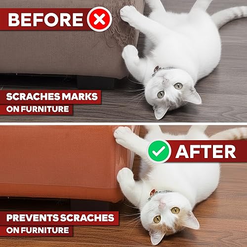 Miniatura 4 de XFasten Cinta de entrenamiento para gatos antiarañazos, transparente, 2.5 pulgadas x 15 yardas, 2.5 pulgadas x 15 yardas (paquete de 3) para
