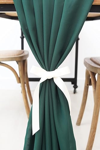 Miniatura 7 de Paneles de tela drapeados de arco de boda de 20 pies, decoración de camino de mesa de gasa verde esmeralda, cortinas de tela, cortinas de cenador,