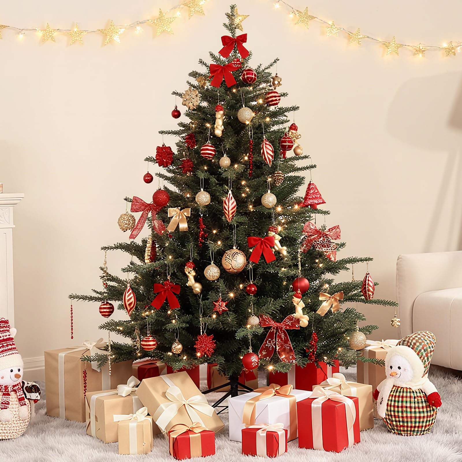 Amazon.co.jp: Alupssuc クリスマスツリーオーナメント96点セット