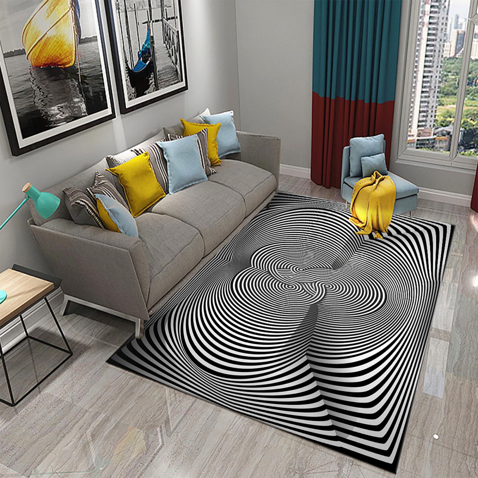 Amazon | ラグ 300x300 cm (約5畳) 洗える ラグ カーペット マット